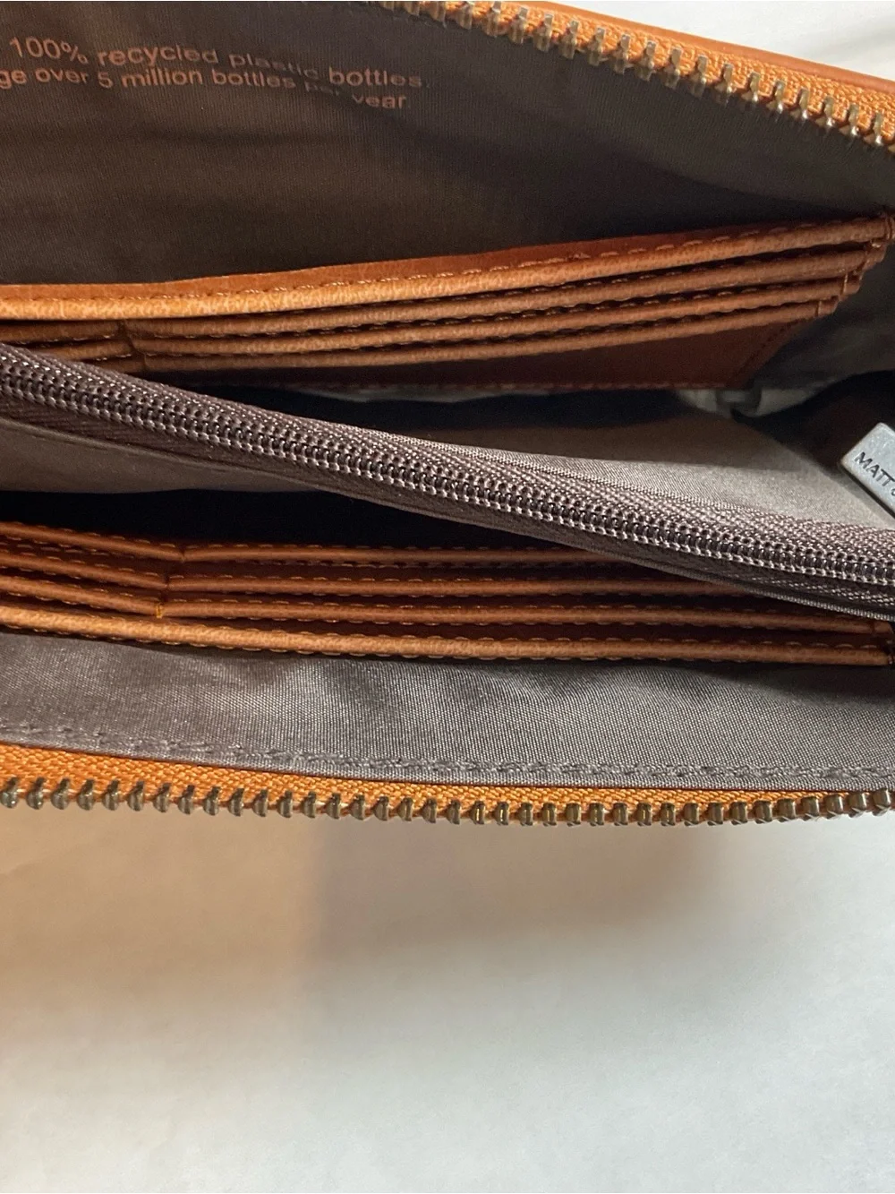 Matt & Nat Brown Leather Wristlet Clutch